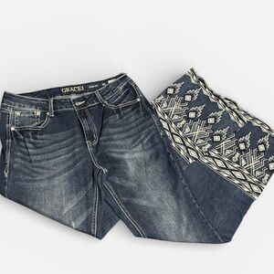 Grace in LA Denim with embellished Accents